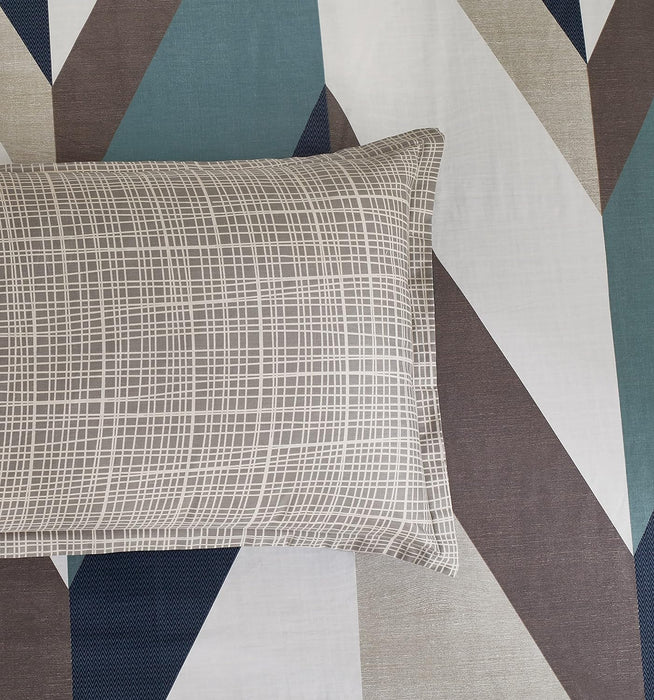 Super King Size 100% Cotton Oliver Reversible Printed Quilt Cover Set