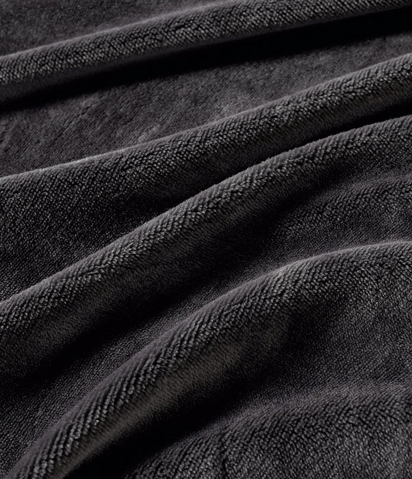 Super King Size 2-In-1 Teddy Sherpa Quilt Cover Set - Charcoal