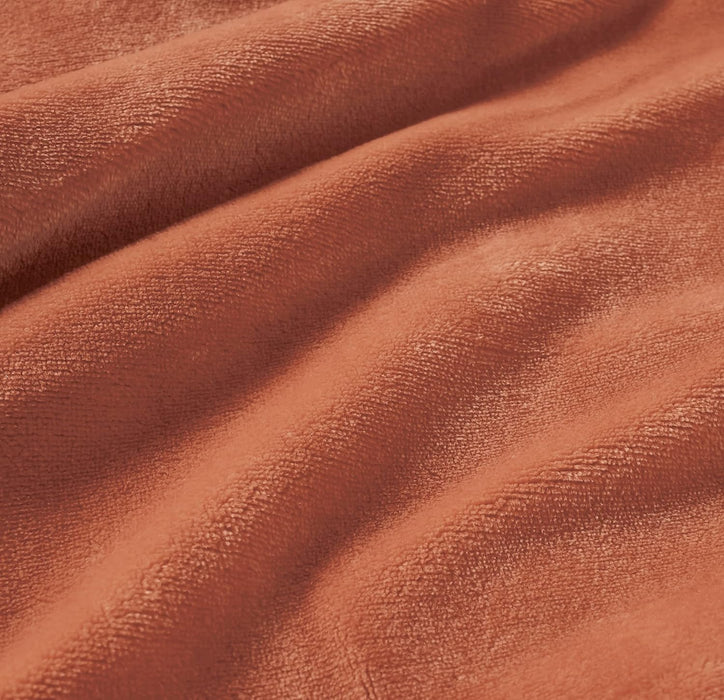 Super King Size 2-In-1 Teddy Sherpa Quilt Cover Set - Terracotta