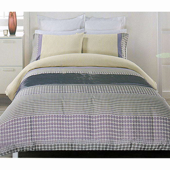 Lilac Grey Quilt Cover Set King