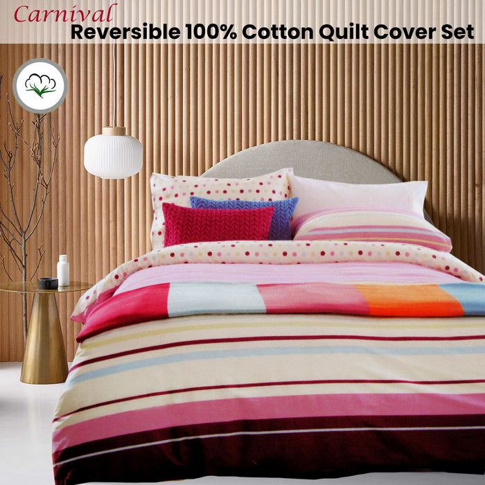 Carnival Reversible Quilt Cover Set King