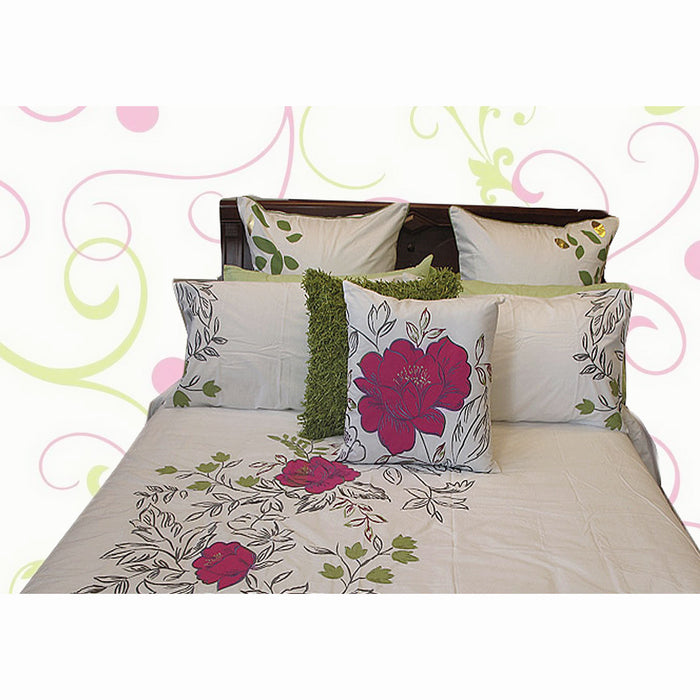 Monique Embroidery Quilt Cover Set King