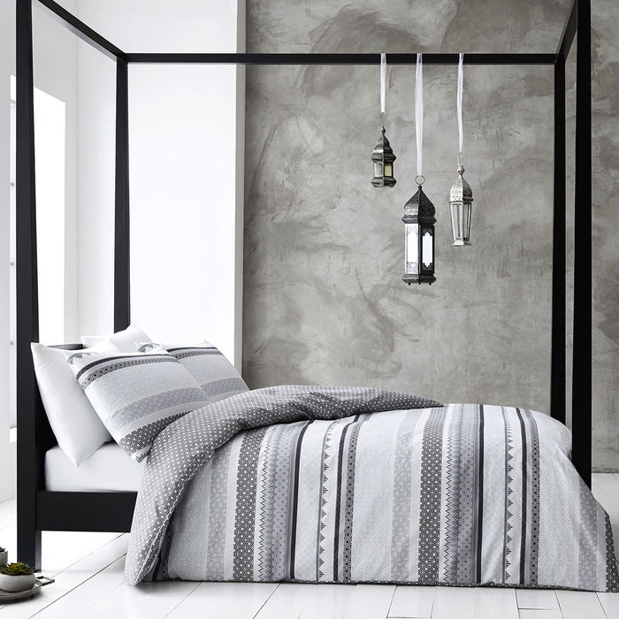 Grey Quilt Cover Set Super King