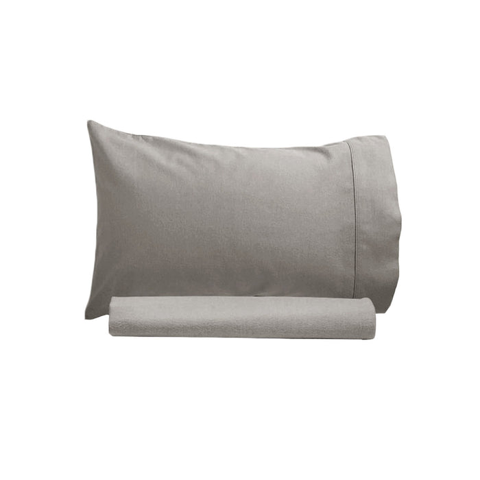 250Tc 100% Cotton Sheet Set Single Grey