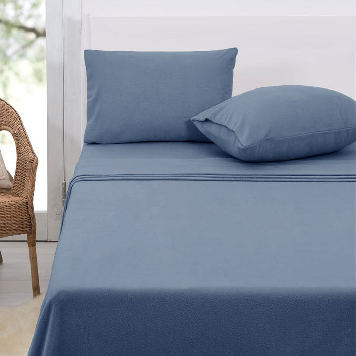 Queen Size Sheet Set 36Cm Wall Airforce Blue