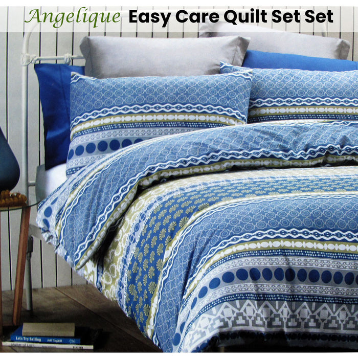 Angelique Easy Care Quilt Cover Set King
