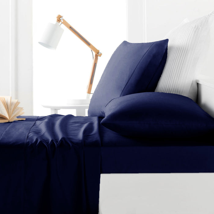 225Tc Sheet Set Navy - Double