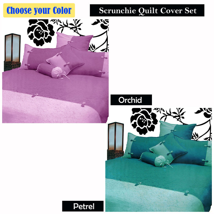 Scrunchie Orchid Quilt Cover Set King
