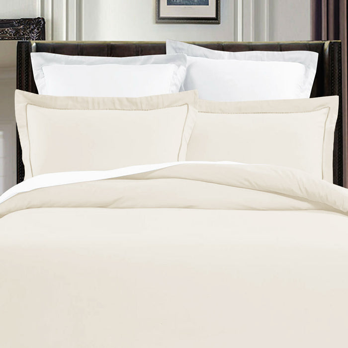 Pima Cotton Ivory Quilt Cover Set King