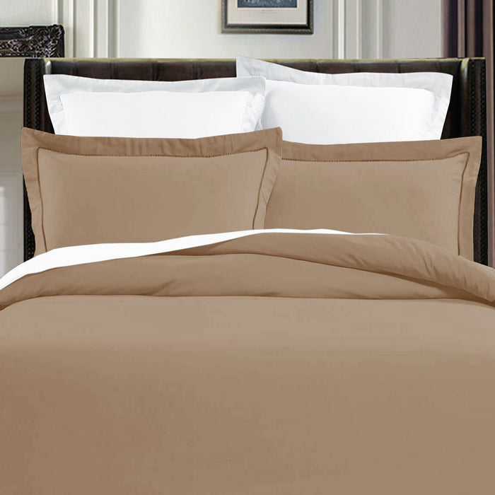 Pima Cotton Khaki Quilt Cover Set King