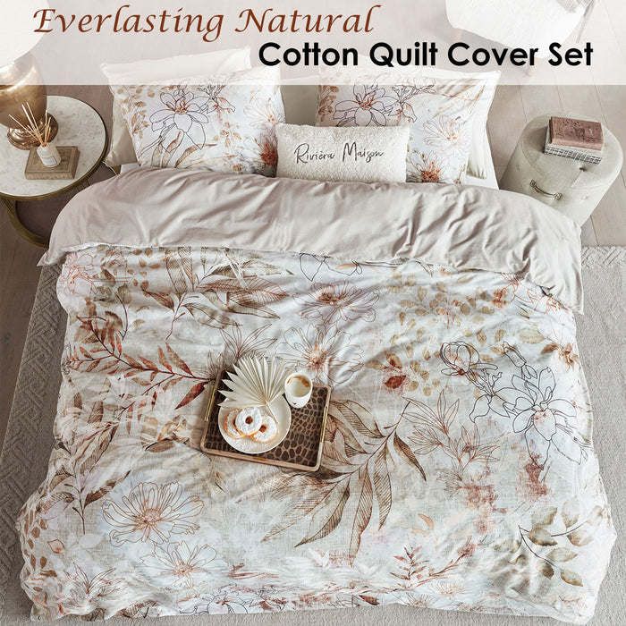 Everlasting Natural Cotton Quilt Cover Set King