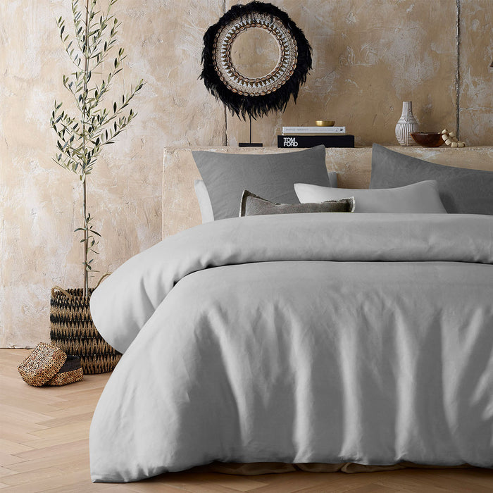 Silver 100% Hemp Quilt Cover Set King