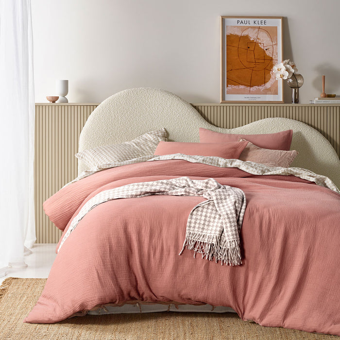 Hugo Clay Cotton Gauze Quilt Cover Set King