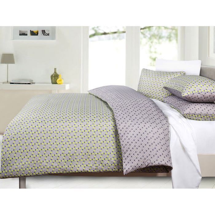 Honeycomb Reversible Quilt Cover Set - King