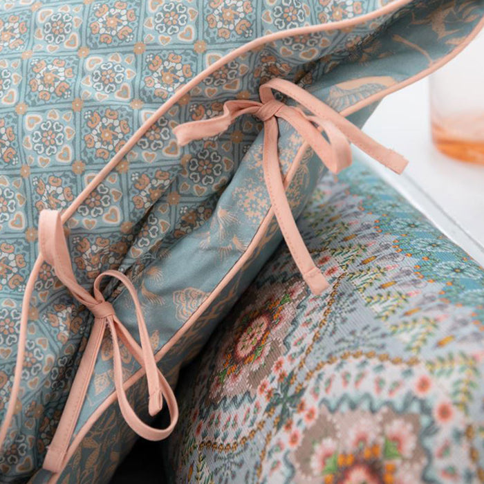 Origami Tree Light Blue Quilt Cover Set King