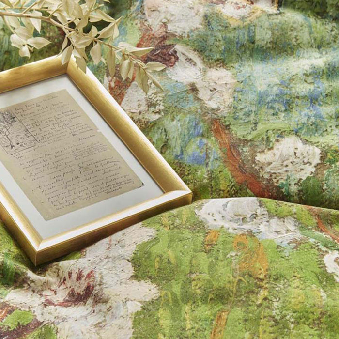 Van Gogh Peach Trees Green Cotton Sateen Quilt Cover Set Queen