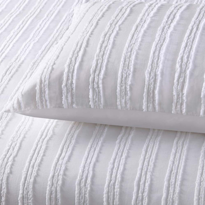 Reflections White Cotton Quilt Cover Set King