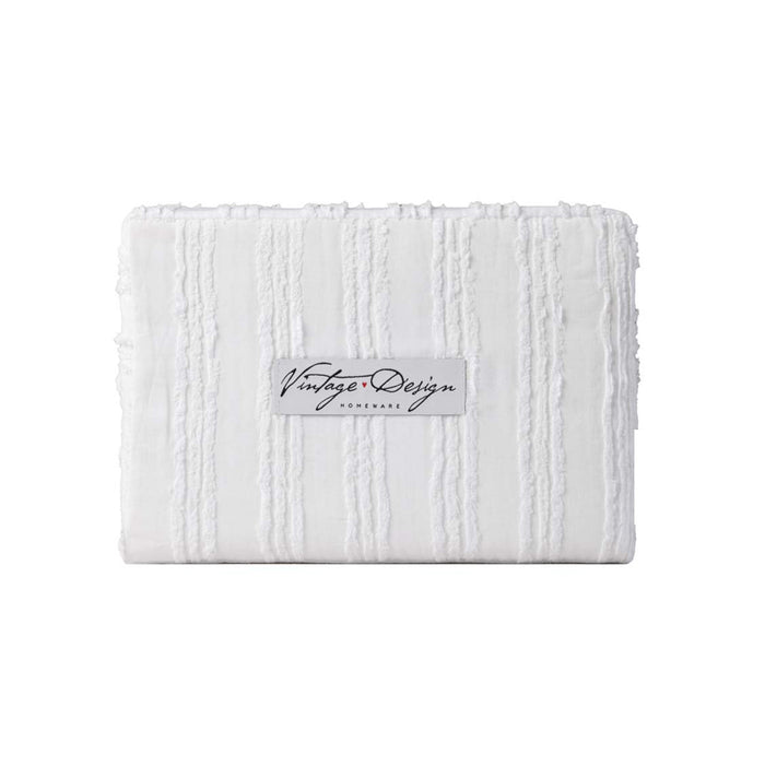 Reflections White Cotton Quilt Cover Set King