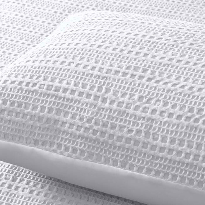 Soho Waffle White Quilt Cover Set King