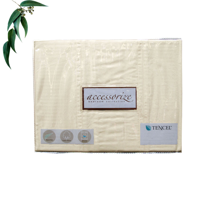 Tencel Cotton Blend Quilt Cover Cream (Also Known As Stone) King