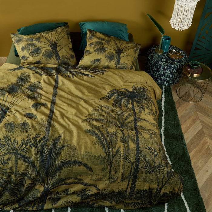 Tour Du Monde Ochre Cotton Quilt Cover Set King