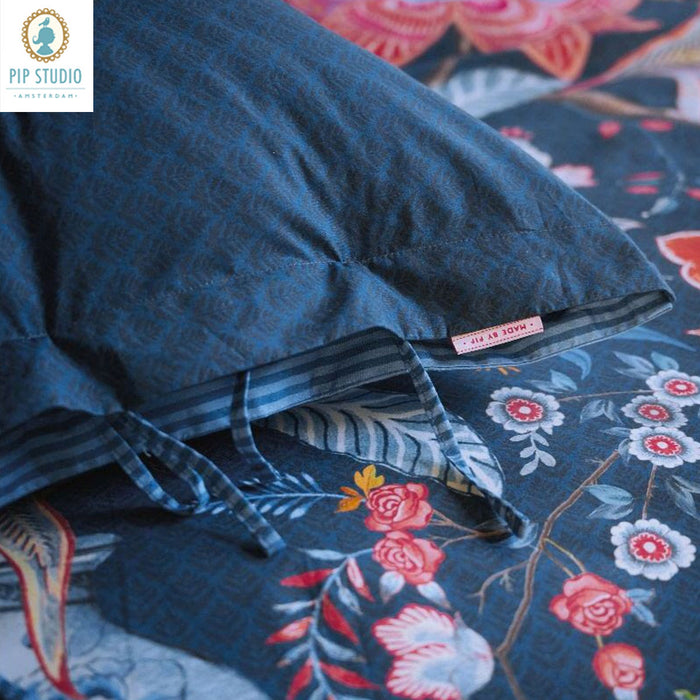 Tree Of Life Dark Blue 100% Cotton Quilt Cover Set King