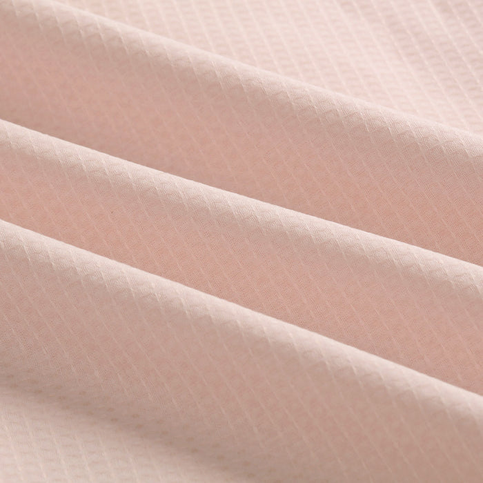 Waffle Blush Cotton Quilt Cover Set King