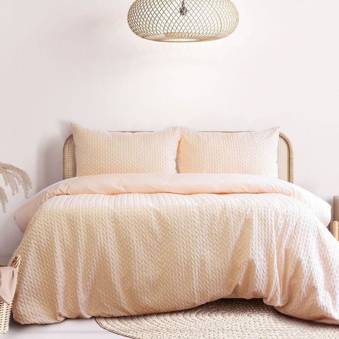 Embossed Quilt Cover Set Bondi Sorbet King