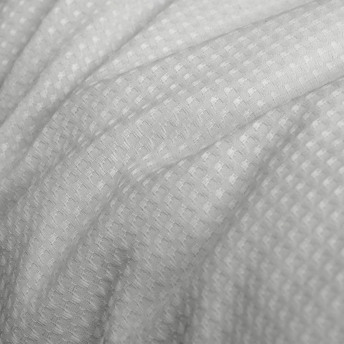 Florence Waffle Silver Quilt Cover Set King