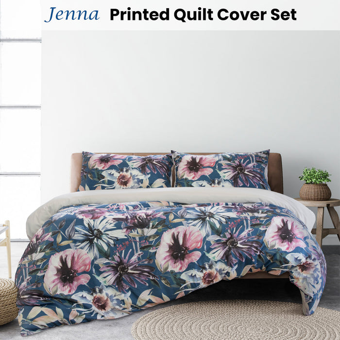 Jenna Printed Quilt Cover Set King