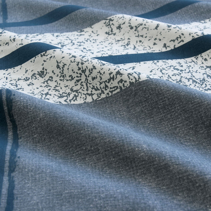 Mateo Navy Polyester Cotton Quilt Cover Set King