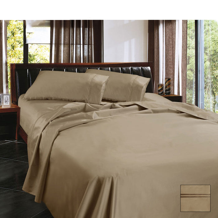 1450Tc Egyptian Cotton Sateen Sheet Set Linen King