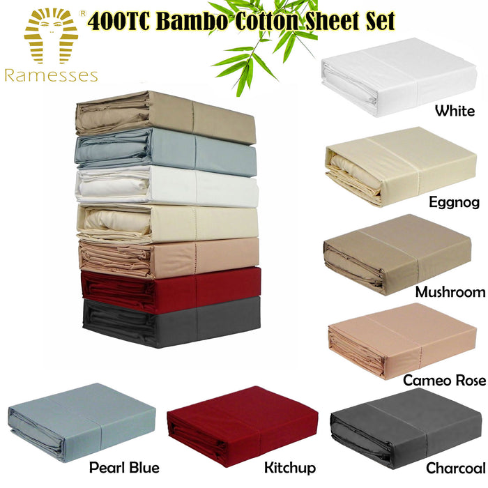 400Tc Bamboo/Cotton Sheet Set Mushroom Queen