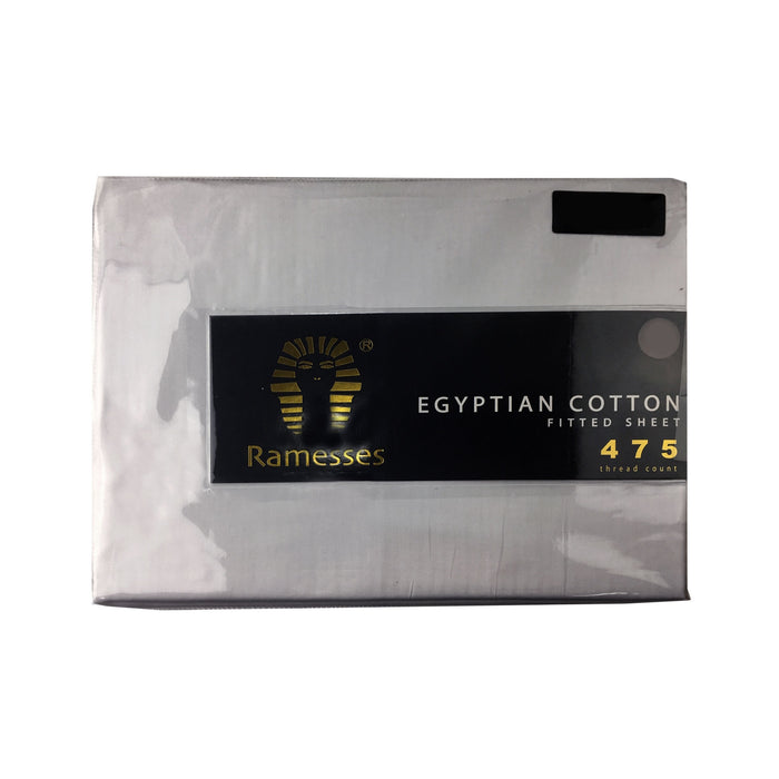 475Tc Egyptian Cotton Fitted Sheet Queen Silver