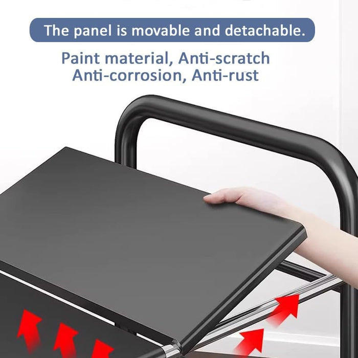 Extendable Storage Rack Under Sink Shelf Kitchen Organizer Black