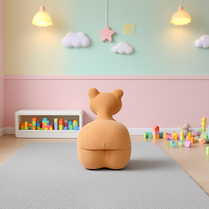 Lamb Stool Chair Brown