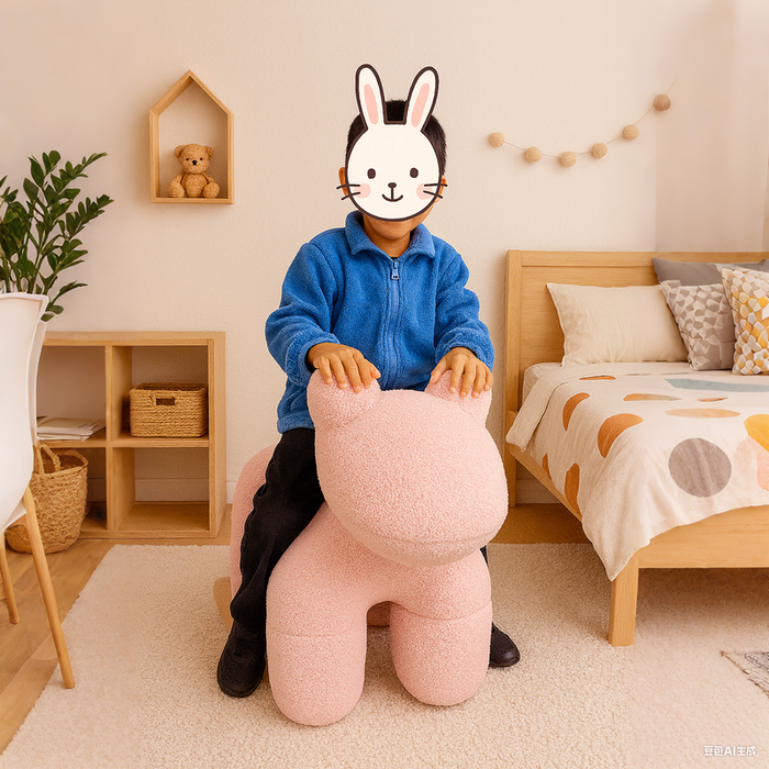 Lamb Stool Chair Pink