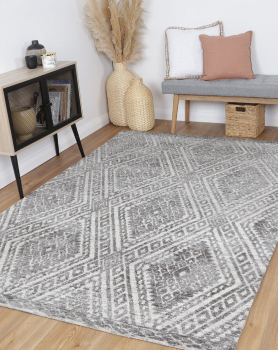 Amri05 Charcoal & Beige 240 Cm X 330 Cm Floor Rugs