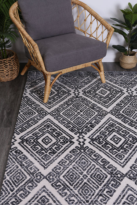 Glenfalls Anthracite Tribal 240 Cm X 330 Cm Floor Rugs