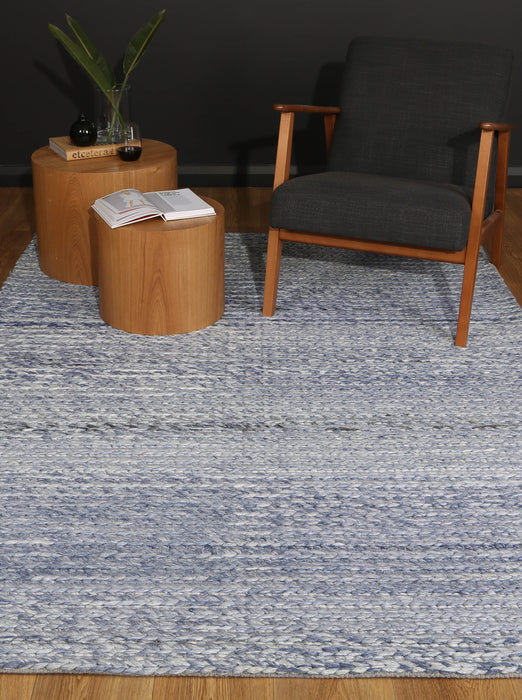 Cue Blue Wool Blend 240 Cm X 330 Cm Floor Rugs