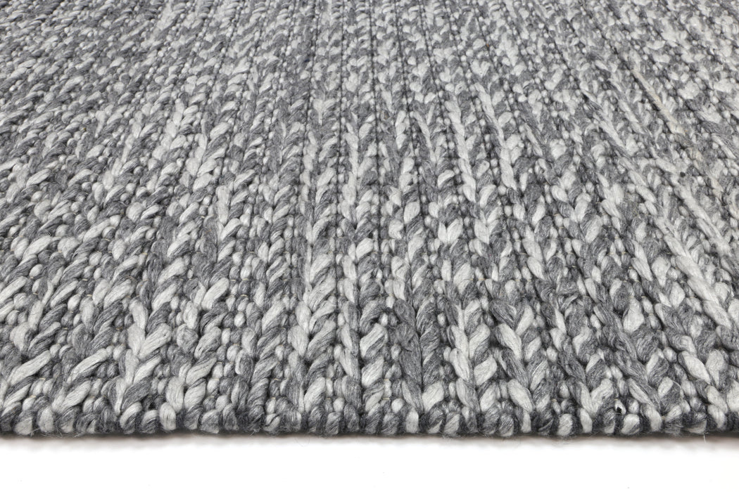 Cue Charcoal Wool Blend 240 Cm X 330 Cm Floor Rugs