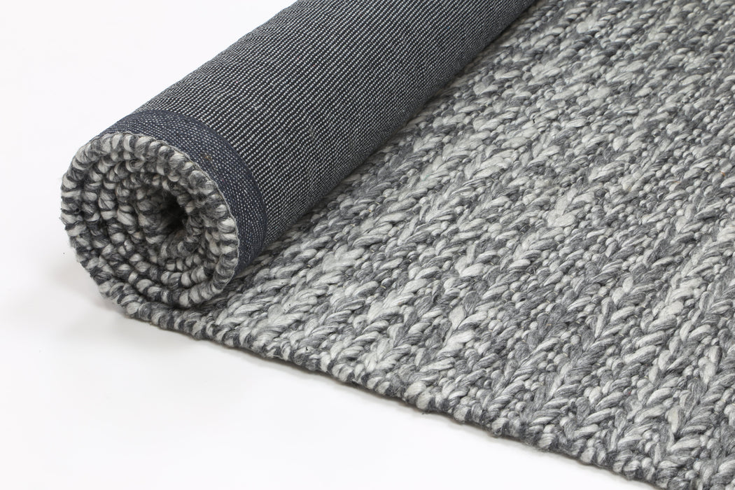 Cue Charcoal Wool Blend 240 Cm X 330 Cm Floor Rugs