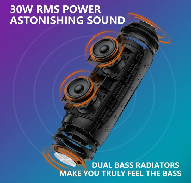 30W Ip67 Waterproof And Dustproof Wireless Dual Pairing Built-In Mic Loud Stereo Sound Portable Speaker