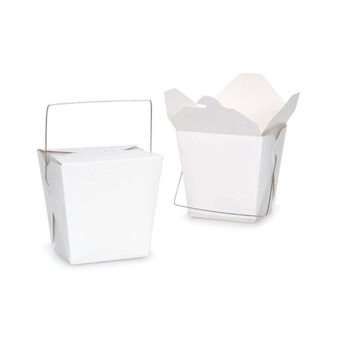 20 X 455Ml/16Oz White Noodle Box With Metal Handle