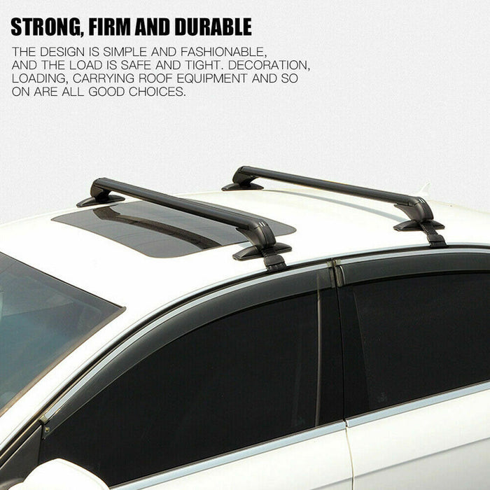 105Cm Universal Car Roof Racks Carrier Adjustable Cross Bars Aluminium Alloy Lockable