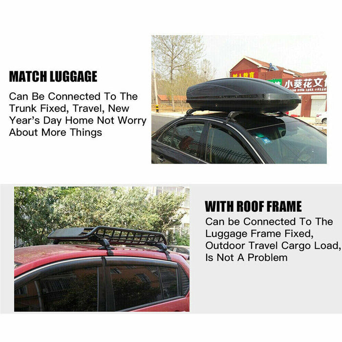 105Cm Universal Car Roof Racks Carrier Adjustable Cross Bars Aluminium Alloy Lockable