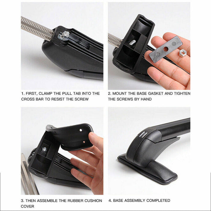 110Cm Universal Car Roof Racks Carrier Adjustable Cross Bars Aluminium Alloy Lockable