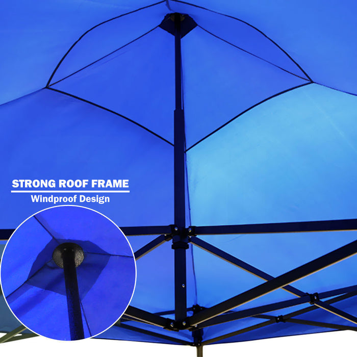 3X3M Pop Up Gazebo Outdoor Tent Folding Marquee Party Camping Market Canopy - Blue