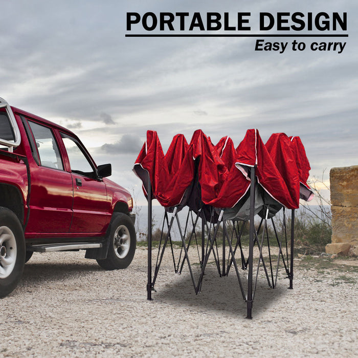 3X3M Pop Up Gazebo Outdoor Tent Folding Marquee Party Camping Market Canopy - Red