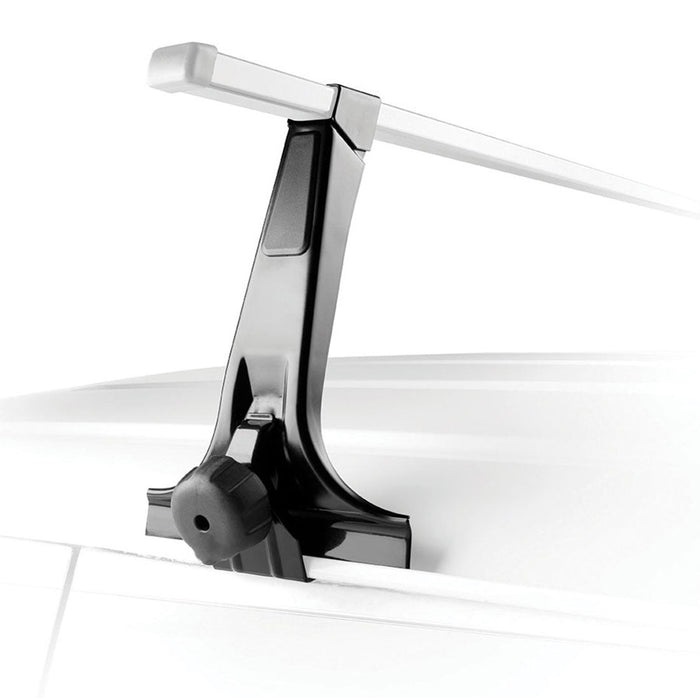 120Cm Universal Rain Gutter Car Roof Rack Cross Bars Black Adjustable Brackets Large